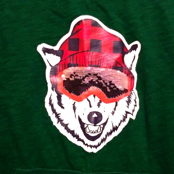 2/$20 GAP Flip Sequin Bear Graphic Print Long Sleeve Sweatshirt Size S - Picture 5 of 11